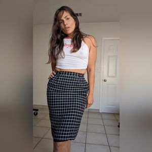 Boxy pencil skirt